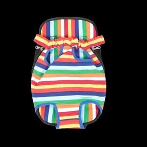 New Medium 1pc Pet Backpack, Adjustable, Nylon, Zipper Closure, Rainbow Color